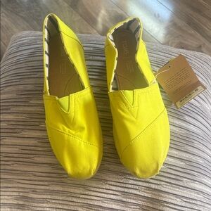 Toms Sunny Yellow Canvas Slip-Ons